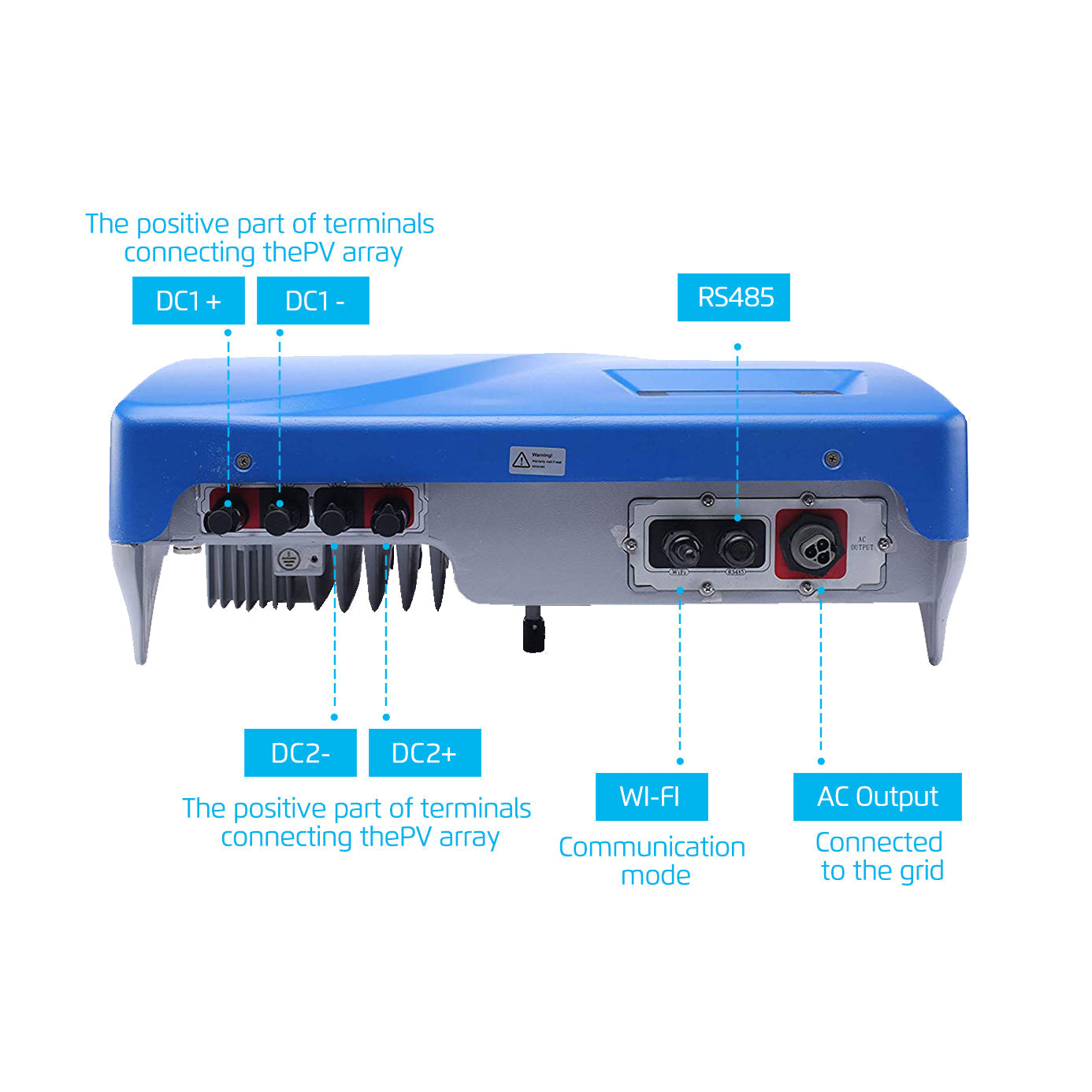 Inversor solar de conexión a red Tumo-Int de 6 kVA con limitador de potencia y comunicación Wi-Fi