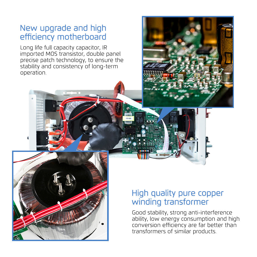 Tumo-Int 6kVA Baja Frec. Cargador inversor de 48 V CC a 120 V CA