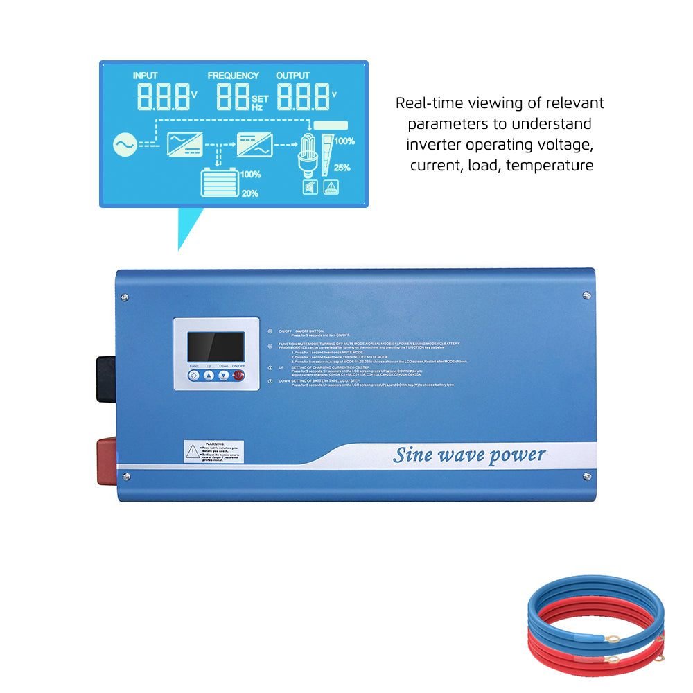 Tumo-Int 6kVA Baja Frec. Cargador inversor de 48 V CC a 120 V CA