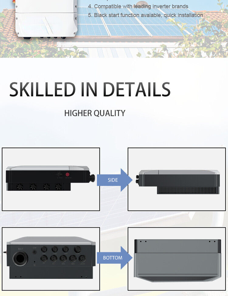 Tumo-Int 8kVA Grid-Tie and Storage DC48V to AC120/240V Inversor solar de fase dividida (listado por UL)