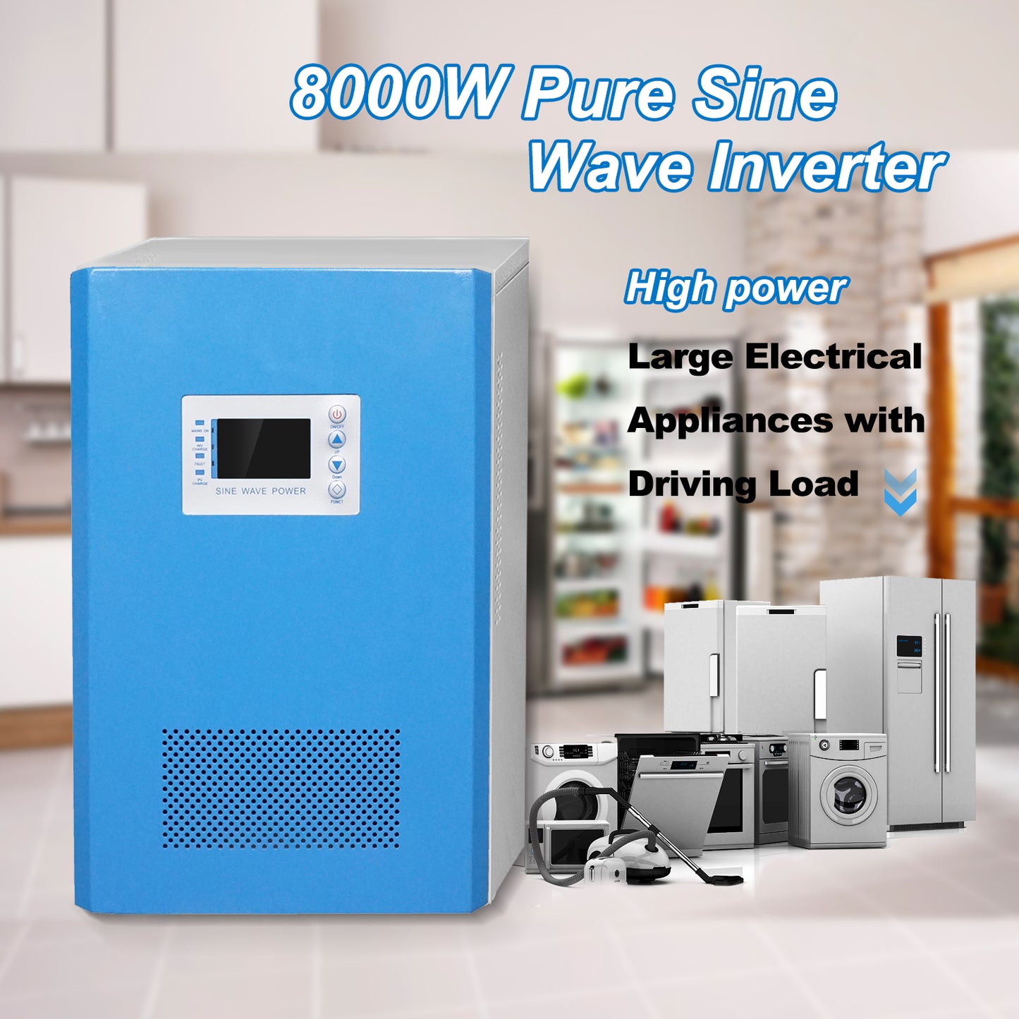 Inversor solar Tumo-Int de 8 kVA de fase dividida de 48 V CC a 120/240 V CA con controlador MPPT de 120 A