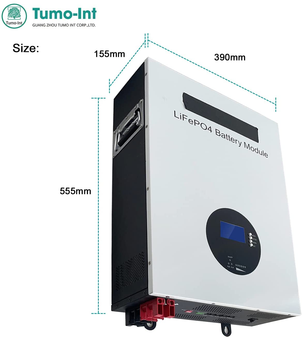 Tumo-Int 51.2V 100Ah 5kWh Lithuim LiFePO4 Power Wall with BMS 7000 Life Cycles (UL Listed)